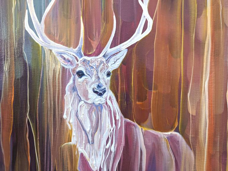 Original semi-abstract Animal Painting by Gill Bustamante