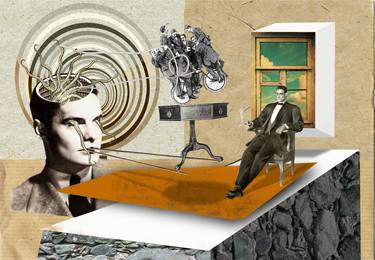 Original Surrealism Fantasy Collage by Franz Falckenhaus