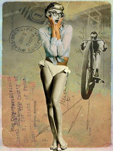 Original Surrealism People Collage by Franz Falckenhaus