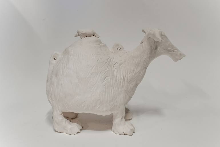 mammal carrying tattoo tea pot - Print