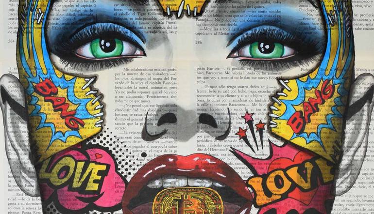 Original Pop Art World Culture Drawing by Margot Laffon