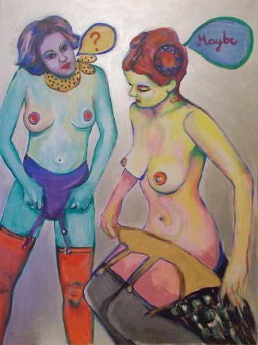 Original Figurative Erotic Paintings by sylvia komlosi