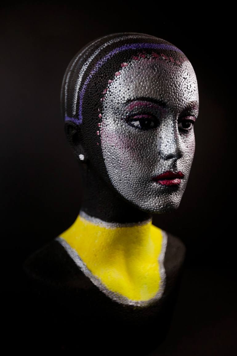 painted wig head Photography by sylvia komlosi