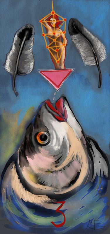 Print of Conceptual Fish Paintings by Macarena Farrán Rayo