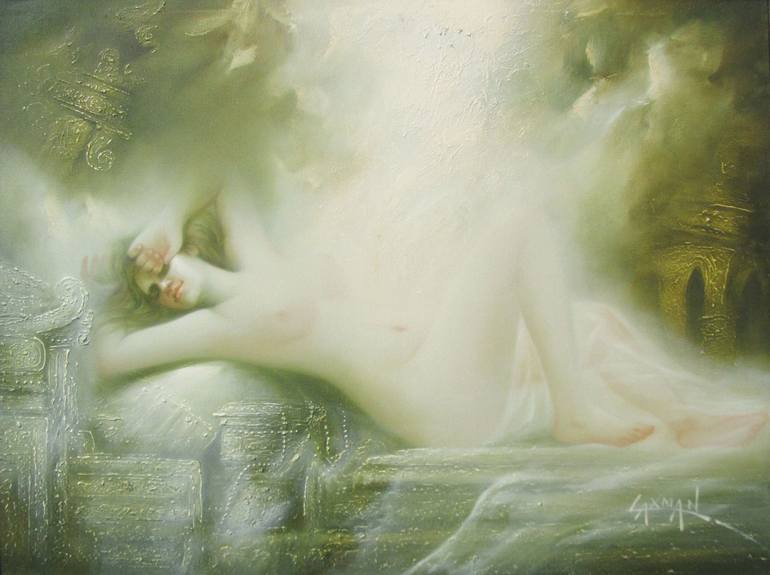 Original Realism Nude Paintings by Laxman Kumar