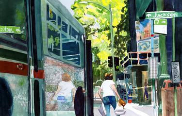 Original Fine Art Cities Paintings by Rita Sklar