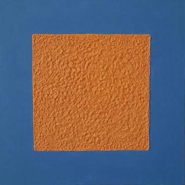 Minimalism Painting - Blue & orange square - Wallobject 85 thumb