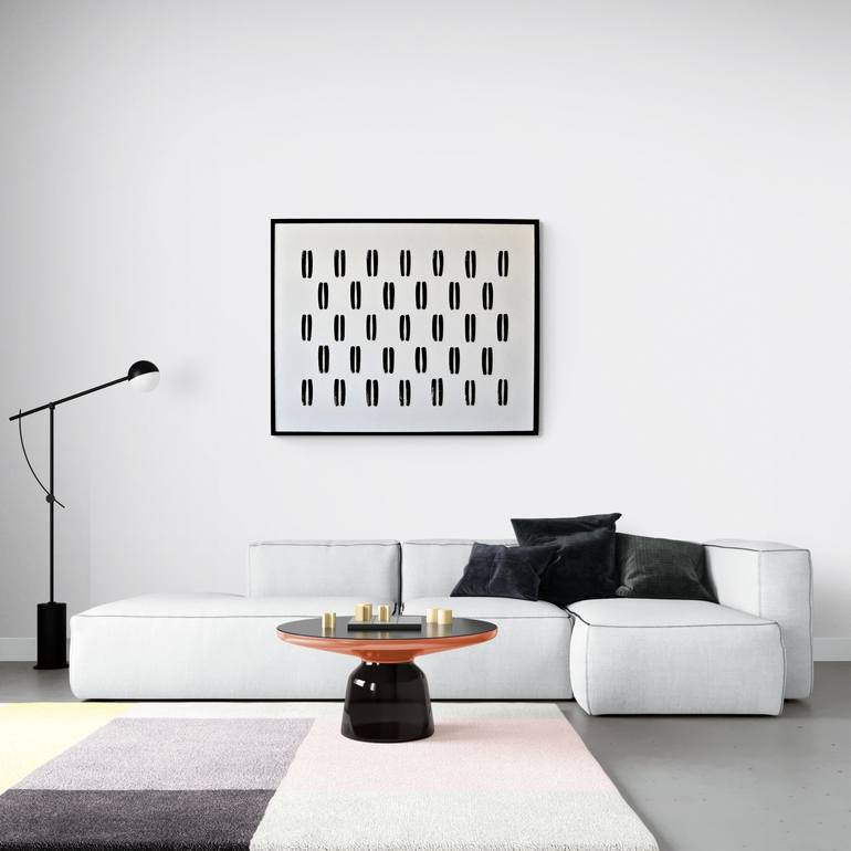 Original Minimalism Patterns Painting by Henk Broeke