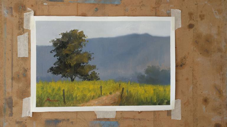 Original Impressionism Landscape Painting by Mandar Marathe