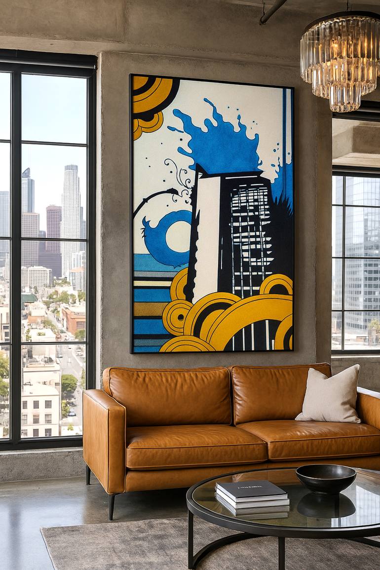 Original Abstract Architecture Painting by Design Xq Art