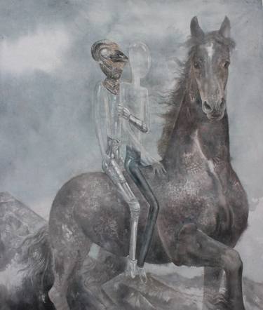 Original Figurative Horse Paintings by kailiang li