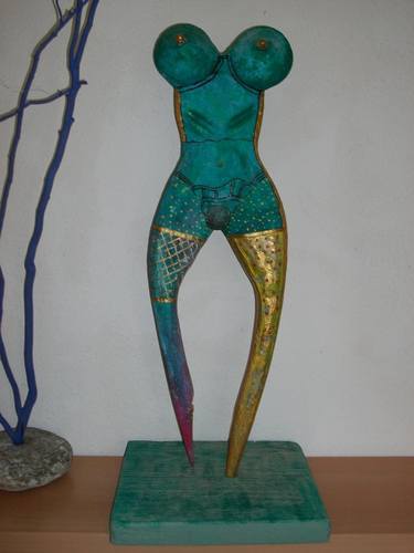 Original Abstract Expressionism Erotic Sculpture by Dieter Wienholt