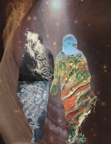 Original Surrealism Love Collage by Amanda Baron