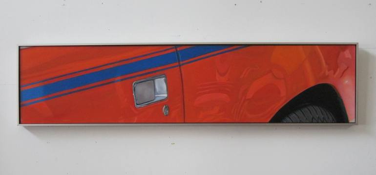 Original Abstract Transportation Painting by Bruce Mitchell