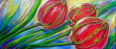 Original Expressionism Floral Paintings by Betty Jonker