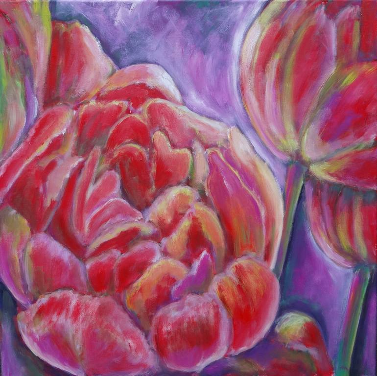 Original Figurative Floral Painting by Betty Jonker