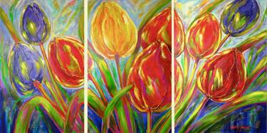Original Expressionism Floral Paintings by Betty Jonker