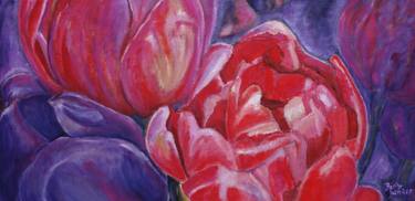 Print of Expressionism Floral Paintings by Betty Jonker