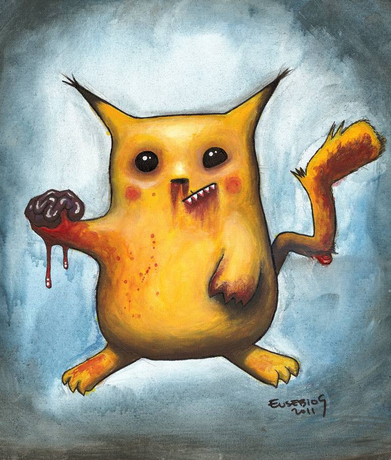 zombie pikachu drawing