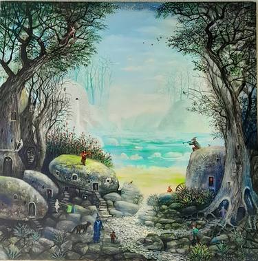 Original Surrealism Landscape Paintings by Pablo Miquel