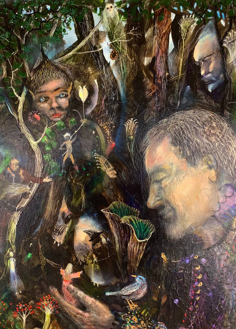 Original Surrealism Fantasy Painting by Pablo Miquel