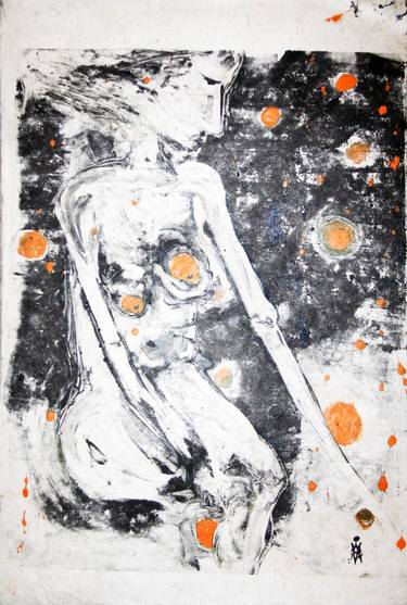 Original Figurative Body Printmaking by eva vavercakova