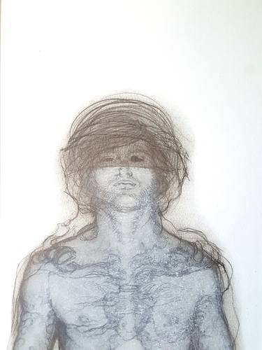 Original Figurative Portrait Drawings by christelle Guillet