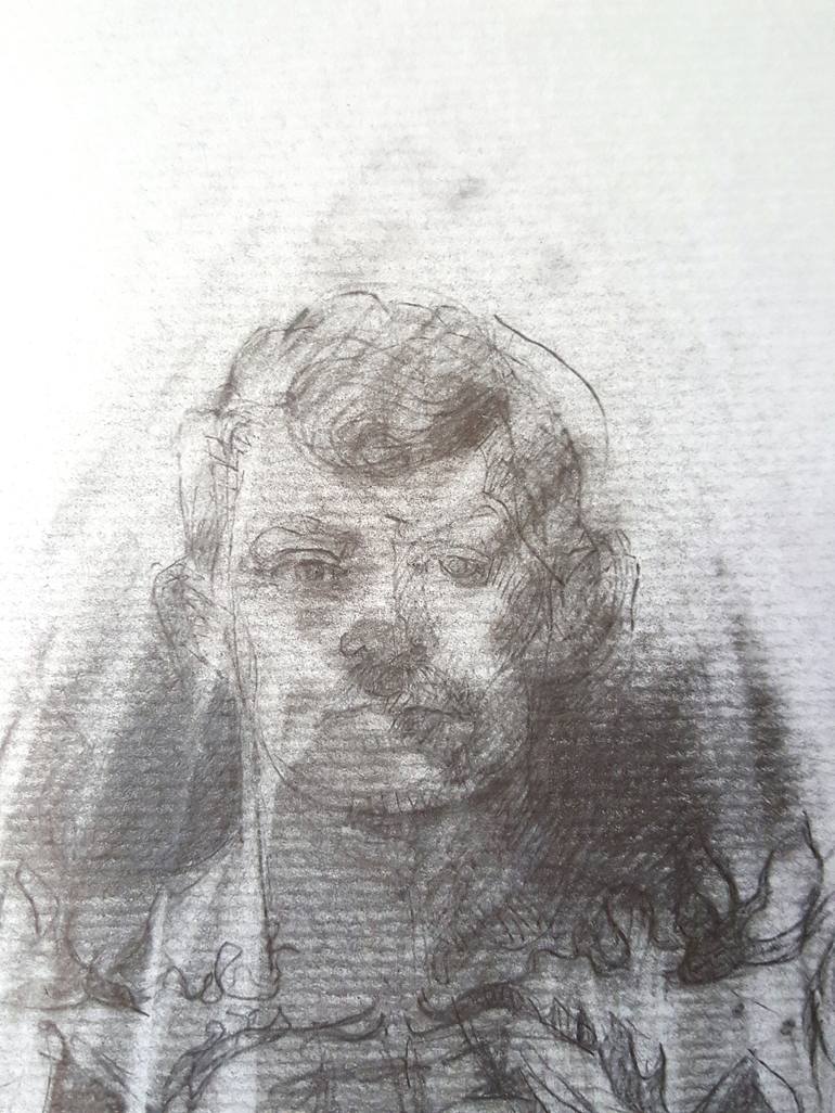 Original Figurative Portrait Drawing by christelle Guillet