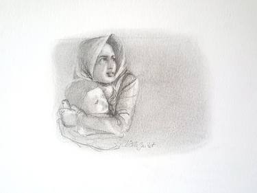 Print of Figurative Family Drawings by christelle Guillet