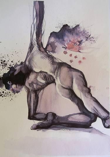 Original Expressionism Body Drawings by christelle Guillet
