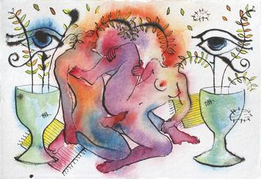 Original Dada Erotic Paintings by Philippe Laferriere
