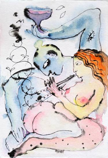 Print of Dada Erotic Paintings by Philippe Laferriere