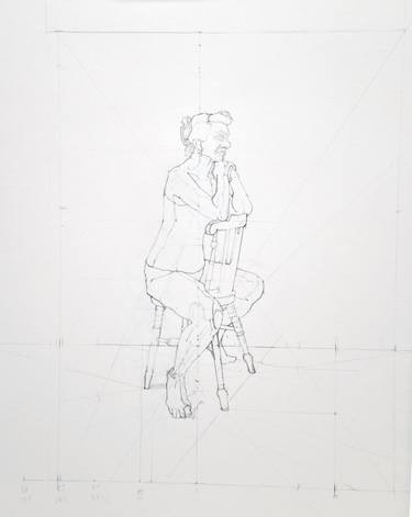 Original Black & White Nude Drawing by Edward Kane