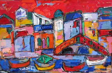 Print of Abstract Architecture Paintings by len yurovsky