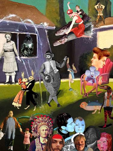 Original Conceptual Fantasy Collage by Terry Castle