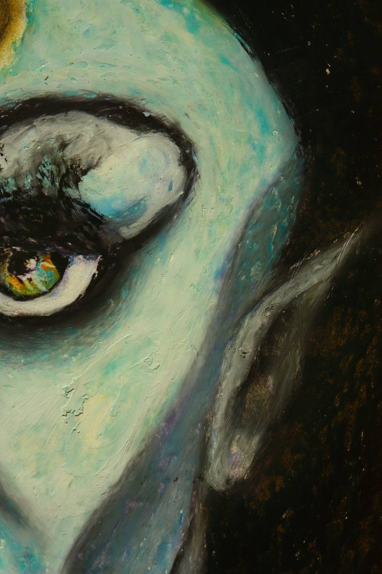 Original Abstract Portrait Painting by Seda Calhan