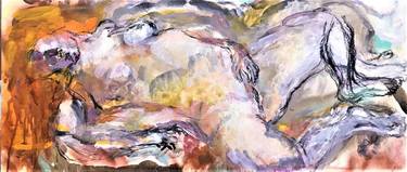Original Expressionism Nude Painting by Steven Agin