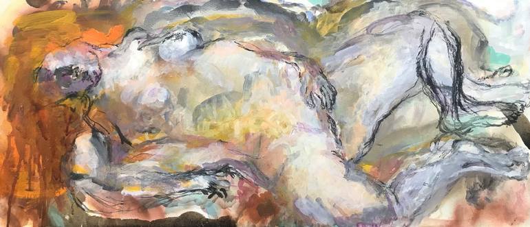 Original Expressionism Nude Painting by Steven Agin