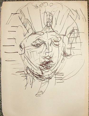 Original Expressionism Portrait Drawings by Steven Agin