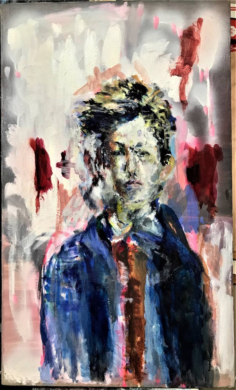 Original Expressionism Portrait Painting by Steven Agin