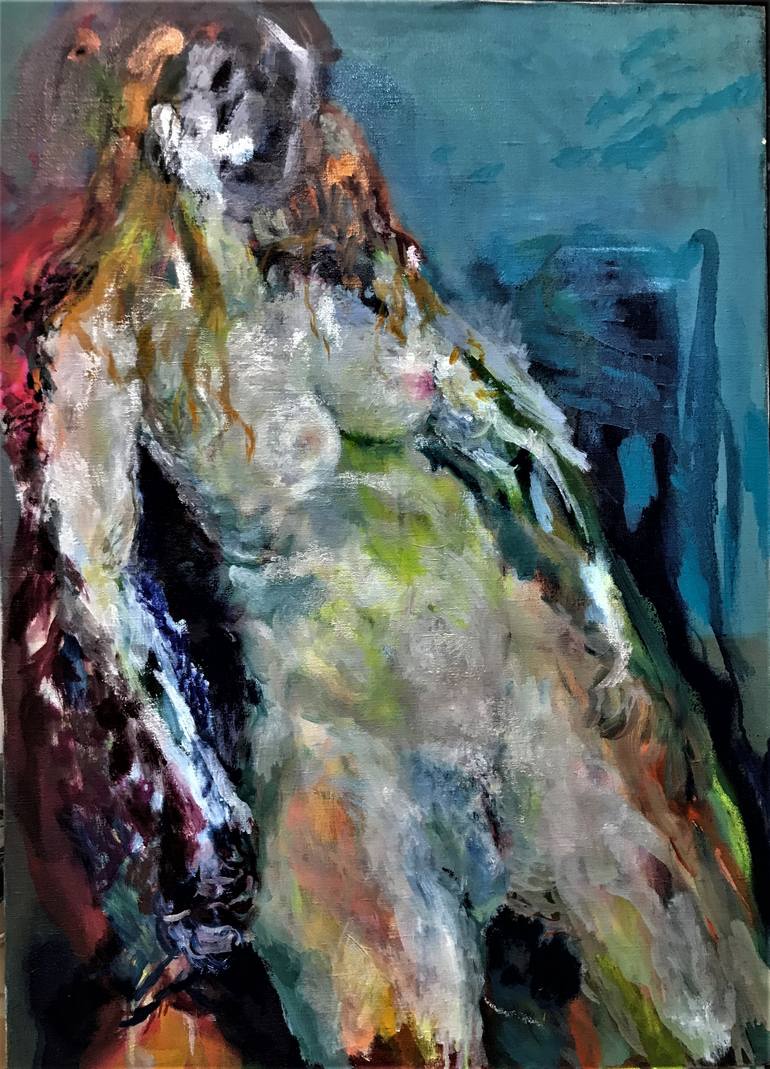 Original Expressionism Nude Painting by Steven Agin