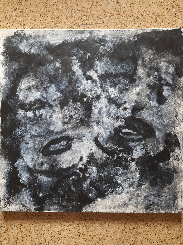 Original Abstract Expressionism People Painting by Gina Lafont