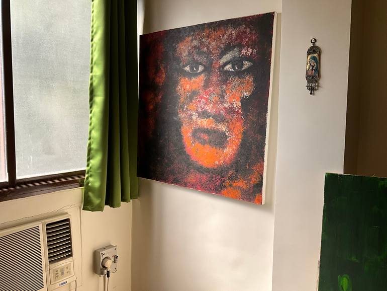 Original Abstract Expressionism People Painting by Gina Lafont