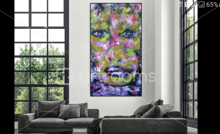 Original Abstract Expressionism Portrait Painting by Gina Lafont