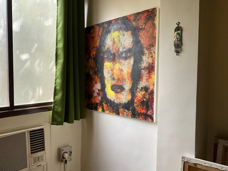 Original Abstract Expressionism People Painting by Gina Lafont