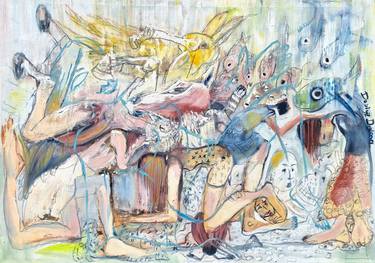 Saatchi Art Artist Dalma Schwertführer-Dobisz; Paintings, “one a horse power other a fear rabbit energie” #art