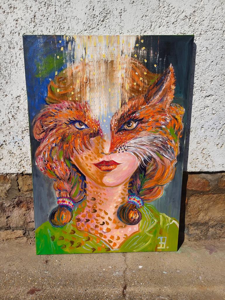 Original Portraiture Women Painting by Dalma Schwertführer-Dobisz