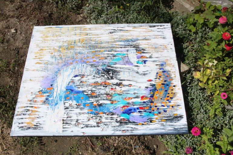 Original Modern Abstract Painting by Dalma Schwertführer-Dobisz
