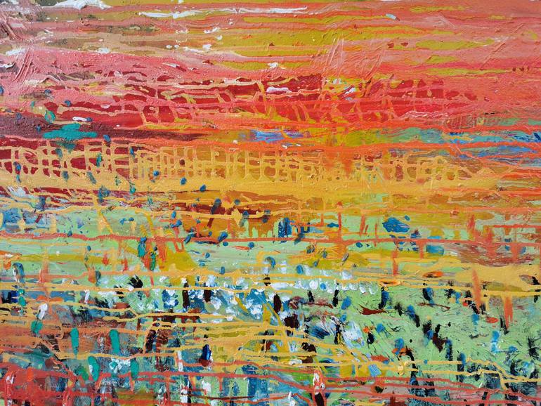 Original Abstract Painting by Dalma Schwertführer-Dobisz