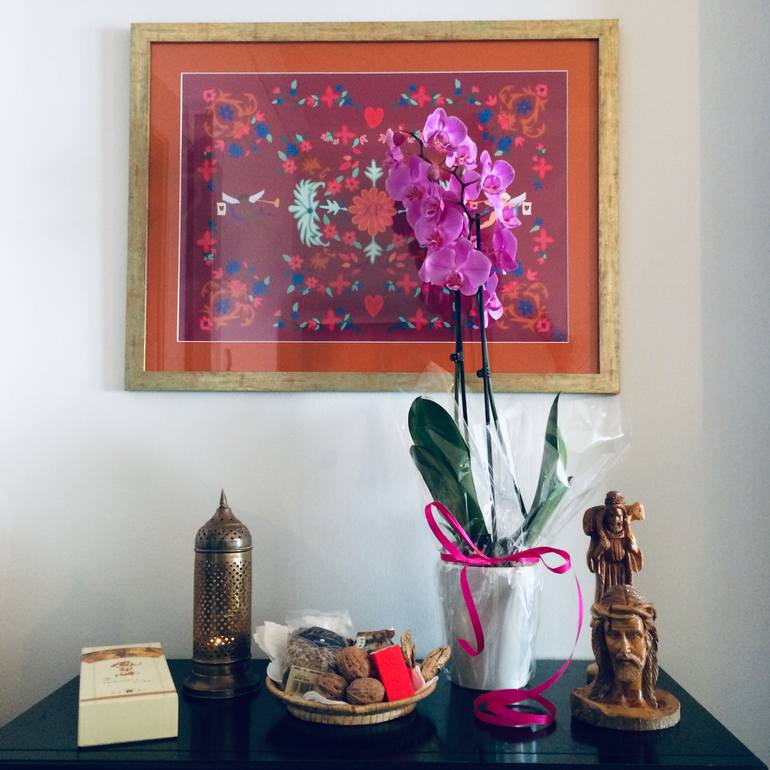 Original Illustration Love Drawing by Christine Olga Smith